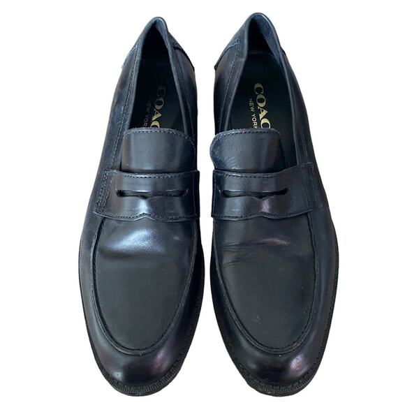 Coach Mens Allen Penny Loafer Black Leather size 8 main image 9